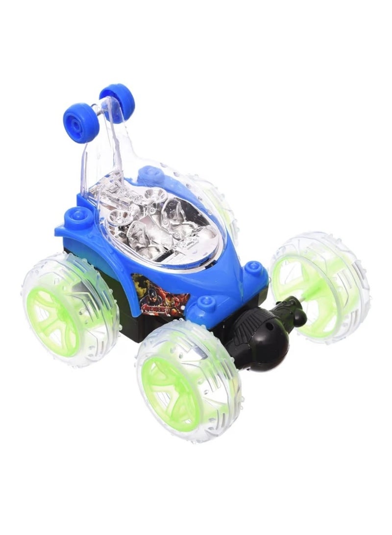 سيارة بهلوانية بجهاز تحكم عن بعد ، سيارة بهلوانية تدور 360 درجة مع اضواء ملونة ومفتاح موسيقى، قابلة لاعادة الشحن للاولاد والبنات - Image 2